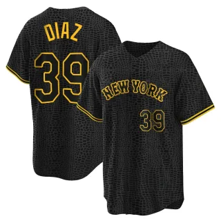 Youth Replica Black Edwin Diaz New York Mets Snake Skin City Jersey