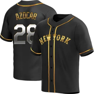 Youth Replica Black Golden Jose Azocar New York Mets Alternate Jersey