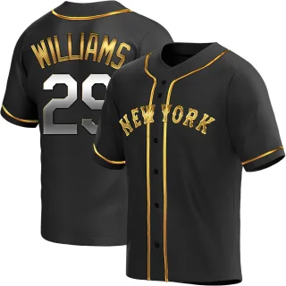 Youth Replica Black Golden Trevor Williams New York Mets Alternate Jersey