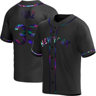 Youth Replica Black Holographic Edwin Diaz New York Mets Alternate Jersey