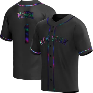 Youth Replica Black Holographic Jeff McNeil New York Mets Alternate Jersey
