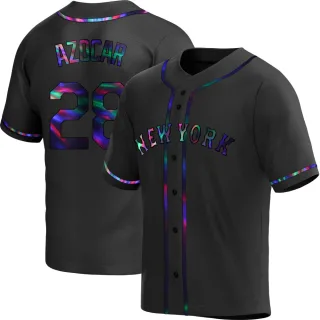 Youth Replica Black Holographic Jose Azocar New York Mets Alternate Jersey