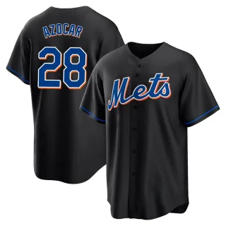 Youth Replica Black Jose Azocar New York Mets 2022 Alternate Jersey