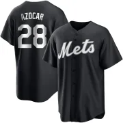 Youth Replica Black/White Jose Azocar New York Mets Jersey