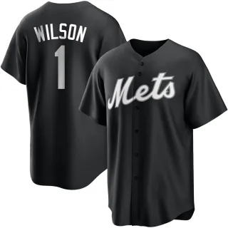 Youth Replica Black/White Mookie Wilson New York Mets Jersey