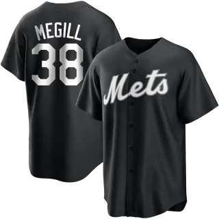 Youth Replica Black/White Tylor Megill New York Mets Jersey