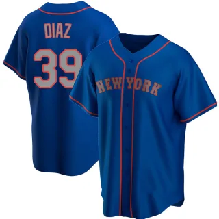 Youth Replica Royal Edwin Diaz New York Mets Alternate Road Jersey