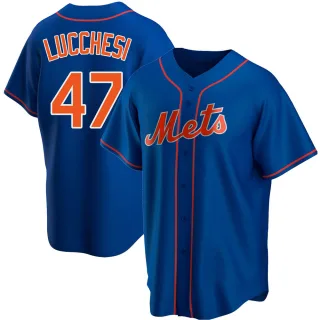 Youth Replica Royal Joey Lucchesi New York Mets Alternate Jersey