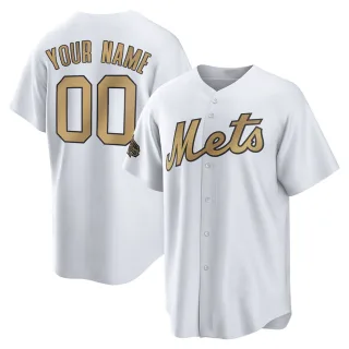 Youth Replica White Custom New York Mets 2022 All-Star Game Jersey